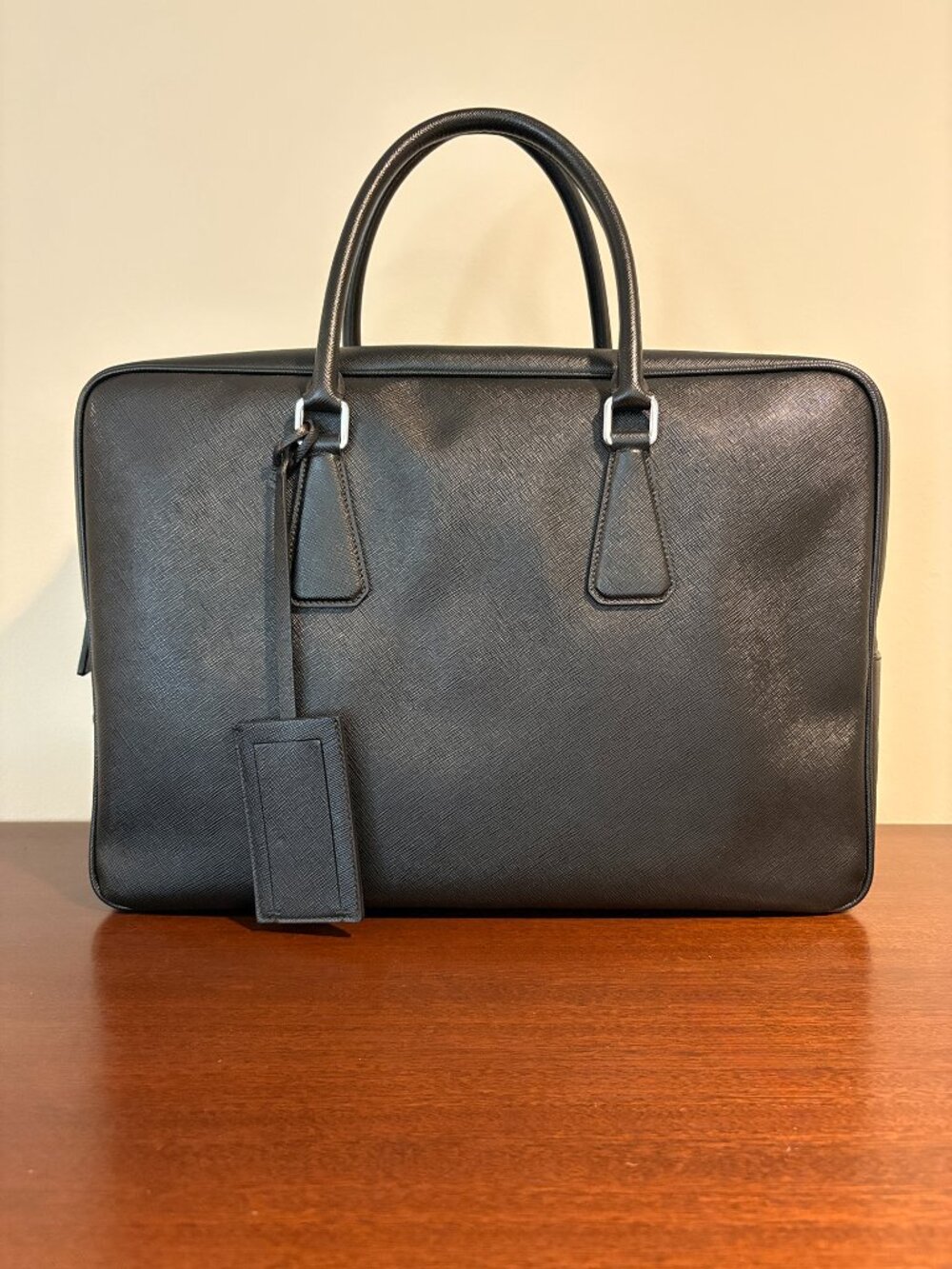 Prada Black Leather Briefcase
